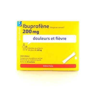 Ібупрофен сироп у стіках, Biogaran Ibuprofene sticks 200mg, 20st 3121437 фото