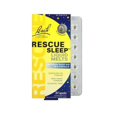 Натуральний засіб для сну, зняття стресу БЕЗ МЕЛАТОНІНУ, Bach, Original Flower Remedies, Rescue Sleep Liquid Melts, 28 2651320 фото