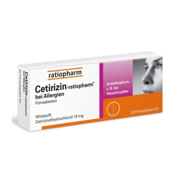 Цетиризин таблетки ratiopharm від алергії, 20st