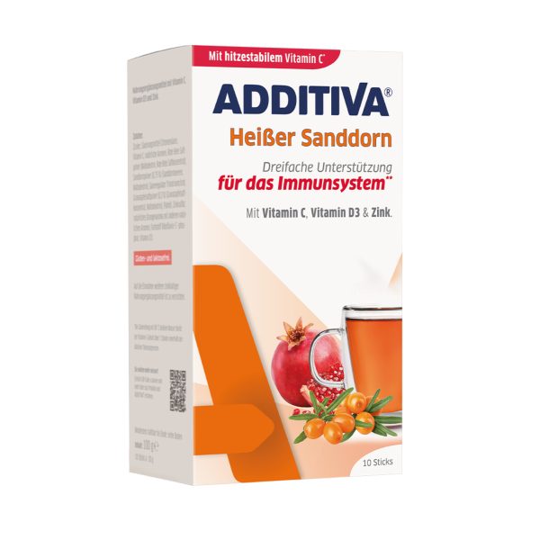 Вітамінний чай від застуди Additiva 10 саше — обліпиха-гранат