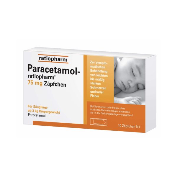 Эфералган суппозитории ректальные (свечи) парацетамол Ratiopharm 75mg, 10st