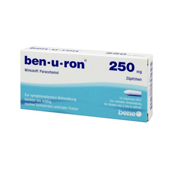 Ефералган супозиторії ректальні (свічки) парацетамол ben-u-ron 250mg, 10st