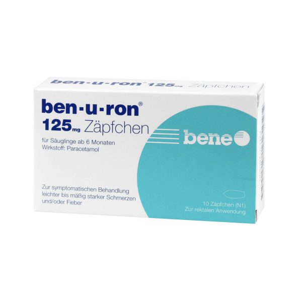 Ефералган супозиторії ректальні (свічки) парацетамол ben-u-ron 125mg, 10st