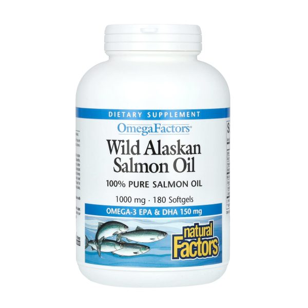 Жир дикого аляскинського лосося OmegaFactors, Wild Alaskan Salmon Oil 1000mg