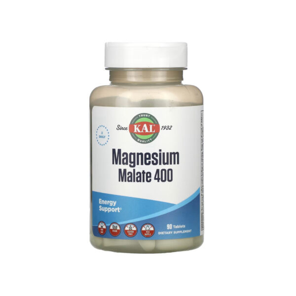 Магній малат KAL Magnesium Malate 400 мг (90 табл) — для енергії та м'язів