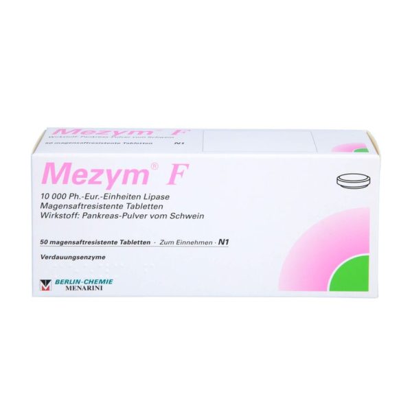 Мезим Mezym F таблетки 50 шт — німецькі ферменти для травлення