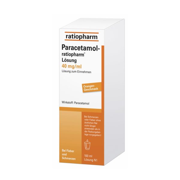 Сироп парацетамол ратиофарм, Paracetamol-ratiopharm Lösung, 100ml