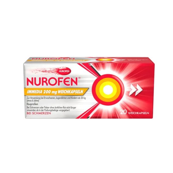 Нурофен Экспресс Ультракап капсулы мягкие, Nurofen Immedia 200 mg 20 шт — жидкие капсулы