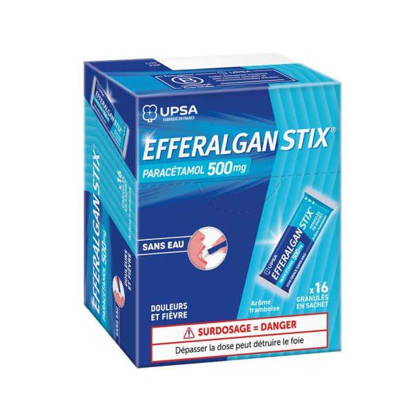 Ефералган парацетамол 500мг у стіках, Upsa Efferalgan 500mg, 16st