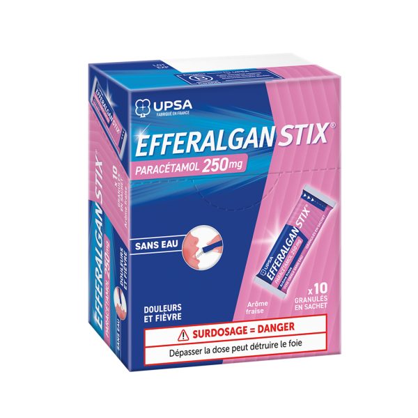 Эффералган парацетамол 250мг в стиках, Upsa Efferalgan 250mg, 10st