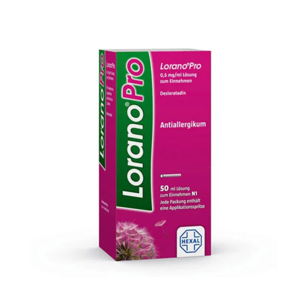 Еріус сироп, дезлоратадин, Lorano Pro, 50ml