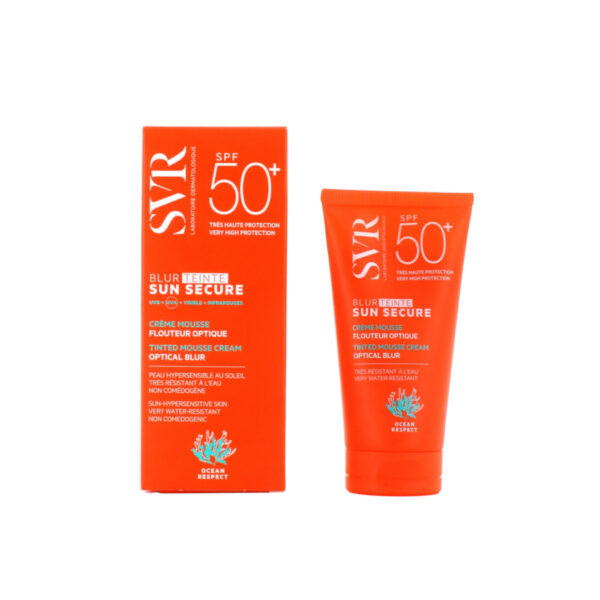 Крем-мусс для лица SPF50+ без запаха, SVR Sun Secure Blur Crème Mousse Flouteur Optique SPF50+