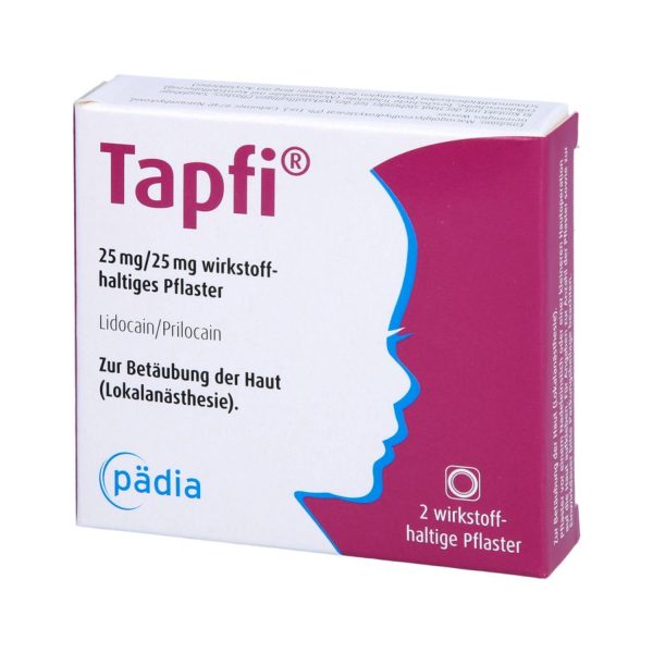 Тапфі знеболючий пластир Tapfi 25 mg/25 mg, 2st