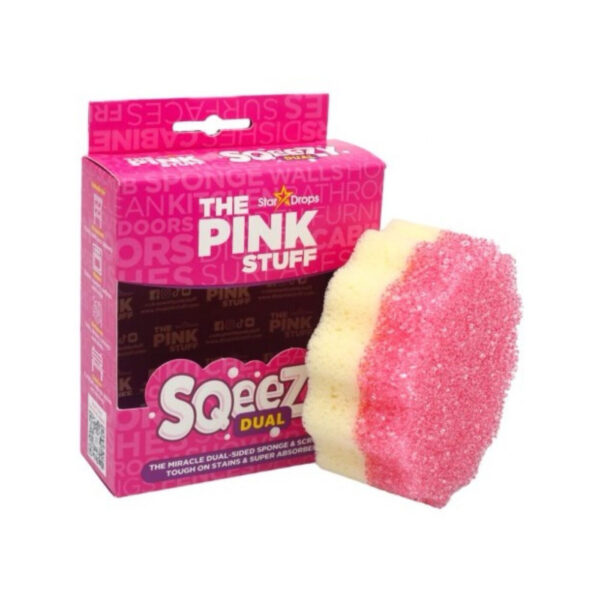 Губка двостороння для прибирання універсальна скрубер The Pink Stuff Sqeezy Miracle Scrubber