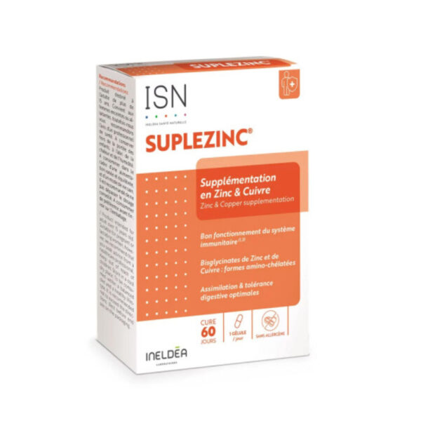 Суплецинк цинк и медь, бисглицинат, Ineldea Suplezinc, 60st