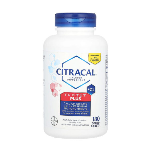 Байер Цитрат кальция Bayer Citracal Maximum Plus +D3 - поддерживают крепкие кости, старение костей, 180st