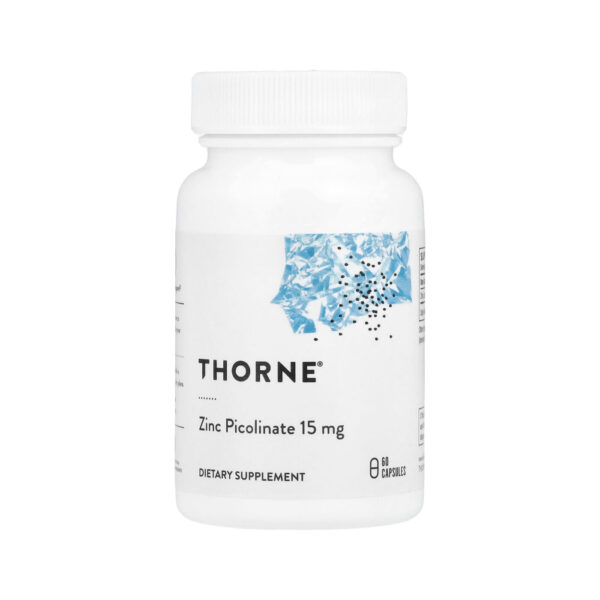 Пиколинат цинка, Цинк пиколинат Thorne, Zinc Picolinate 15mg, 60st