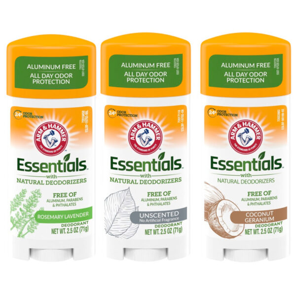 Натуральний дезодорант Arm & Hammer Essentials (кокосова герань,розмарин-лаванда, без аромату)