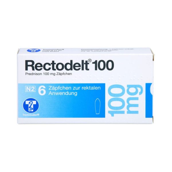 Ректодельт 100 супозиторії рект. по 100 мг, Rectodelt 100mg, №6