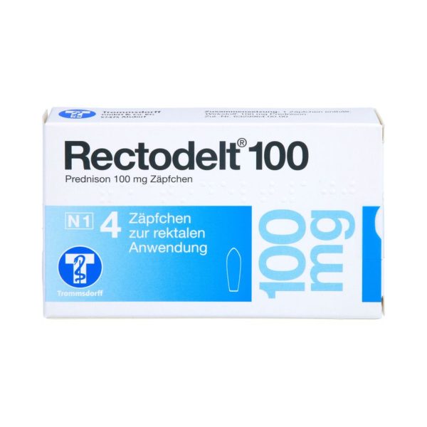 Ректодельт 100 супозиторії рект. по 100 мг, Rectodelt 100mg, №4
