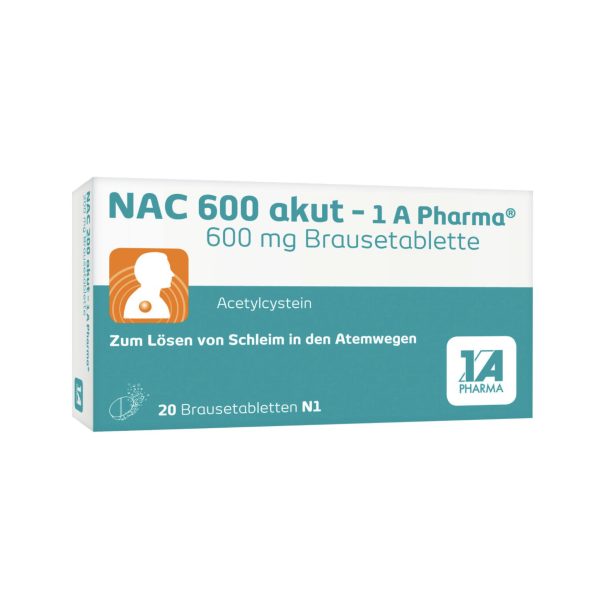 АЦЦ 600мг шипучі таблетки ACC akut 600mg Hustenlöser, 20st 1A-Pharma NAC 600 мг