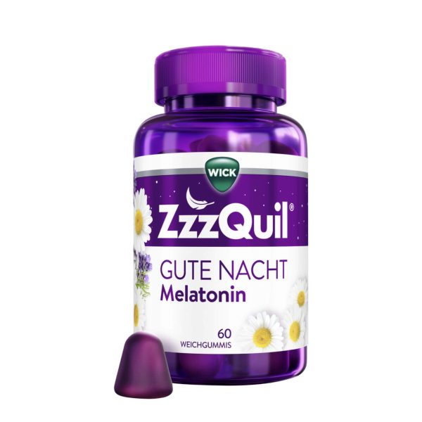 Желейки для сну з мелатоніном та В6 Wick ZzzQuil, 60 шт