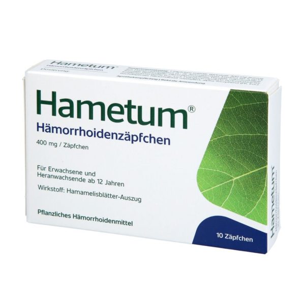 Свічки від геморою HAMETUM Hämorrhoiden Zäpfchen 10st
